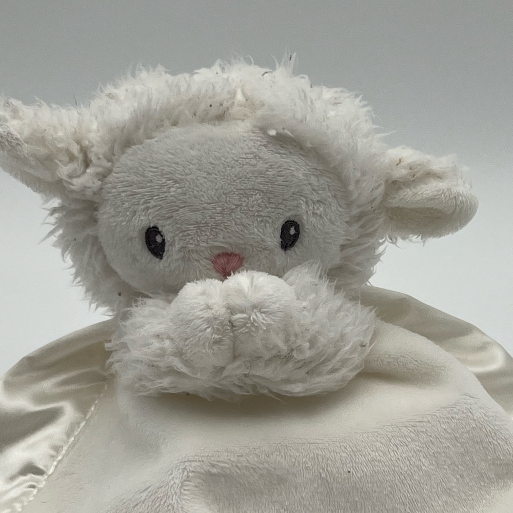 Baby Aspen Bedtime Blessings Lamb Lovey Blanket, Rattle, Newborn Baby Toy, White